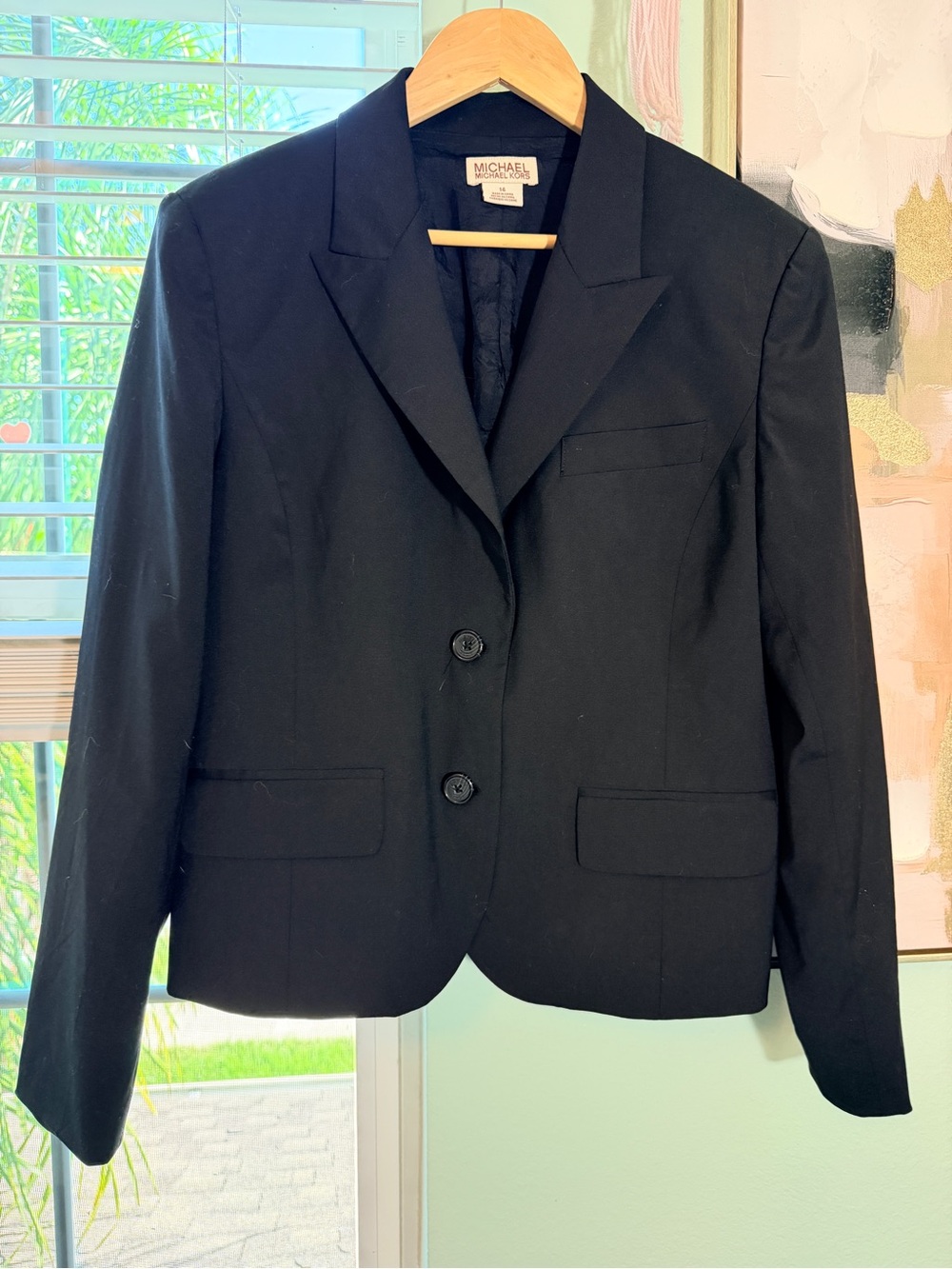 Michael Kors Black Blazer Size 14 Like New
